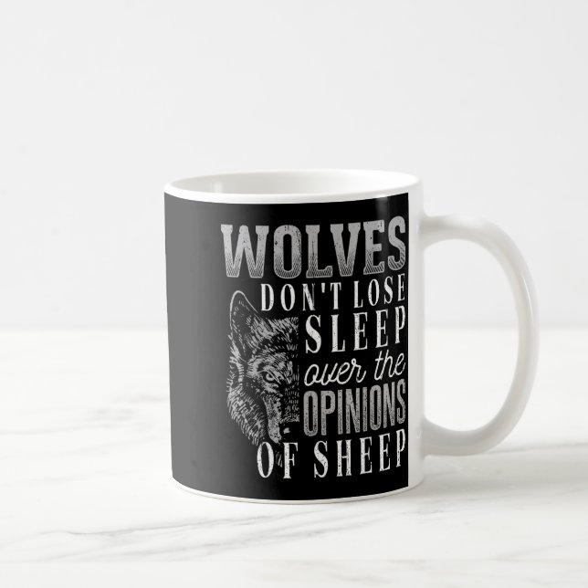Caneca De Café Wolves Don't Lose Sleep Over The Onions Of Sheep - (Direita)