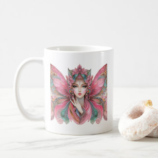 Caneca De Café Woman Buttrfly