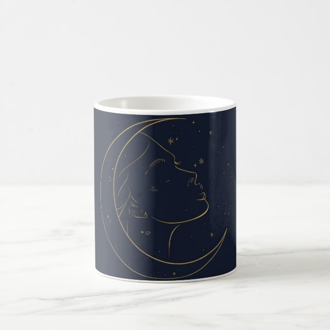Caneca De Café Woman Line Art Personalized Poster (Centro)