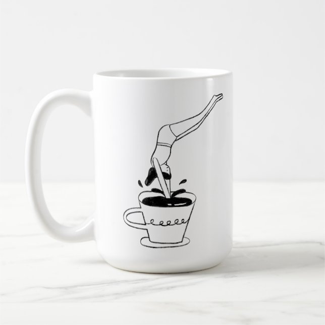 Caneca De Café woman swimming in coffee cup (Esquerda)
