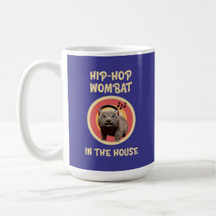 Caneca De Café Wombat de Hip-hop Engraçado em Casa