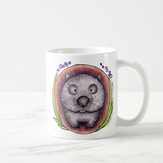 Caneca De Café "Wombie" o mug^ do wombat (Direita)