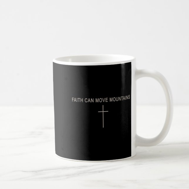 Caneca De Café Women Faith Can Move Mountains Christian Minimalis (Direita)