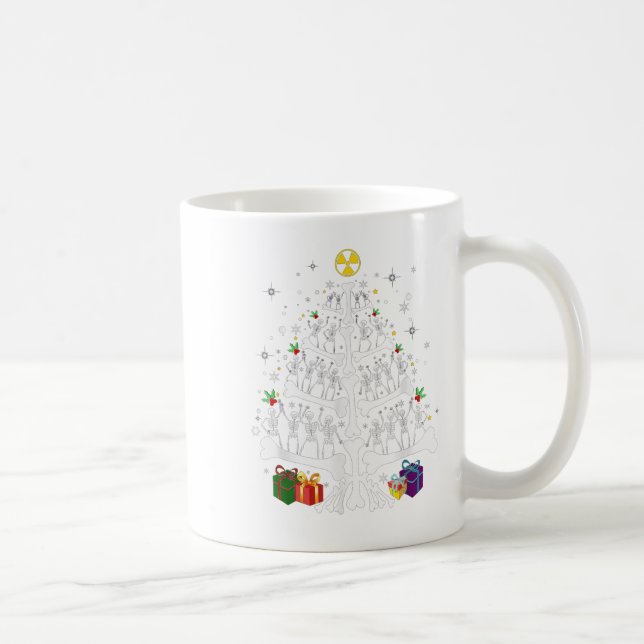 Caneca De Café Women Radiology Skeleton Christmas Tree Xray Tech  (Direita)