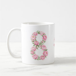 Caneca De Café Women’s Day Peony Flower for March 8 