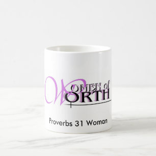 Caneca De Café womenofworth, mulher dos provérbio 31
