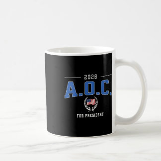 Caneca De Café Womens Aoc 2028 Para O Presidente Alexandria Ocasi