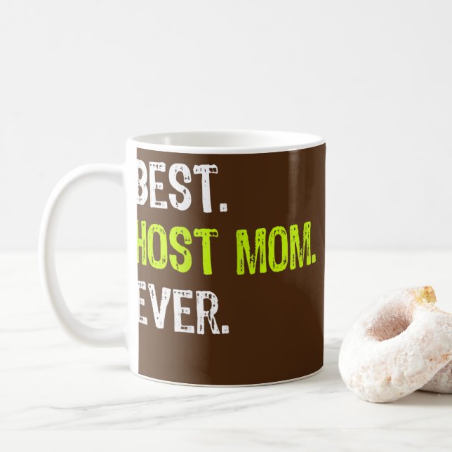 Caneca De Café Womens Best HOST MOM Ever Funny mother's day (Com Donut)