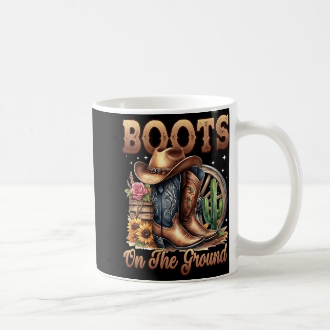 Caneca De Café Womens Boot Cowboy Western Cowgirl Linedance V-nec (Direita)