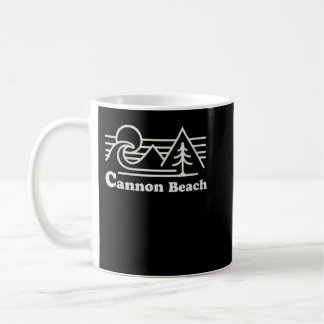 Caneca De Café Womens Cannon Beach Oregon Coast Retro Vintage Sur