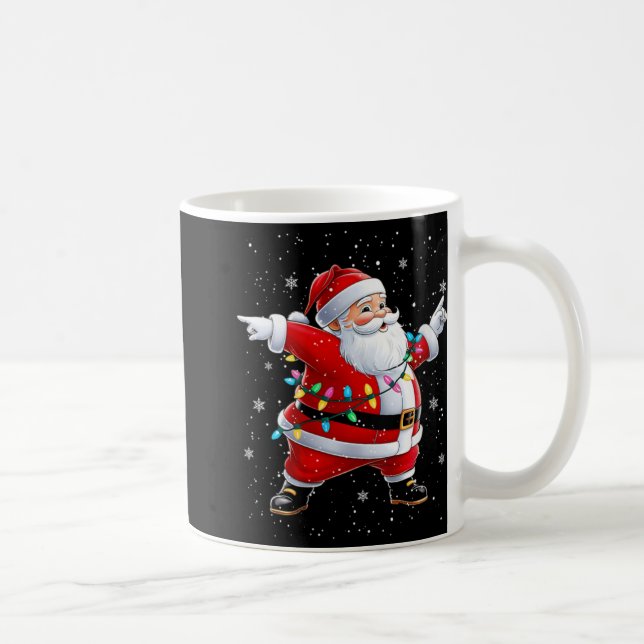 Caneca De Café Womens Dabbing Santa Xmas Dancing Girls Boys Kids  (Direita)