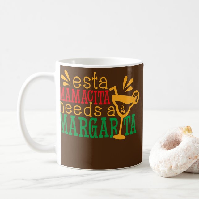 Caneca De Café Womens Funny Cinco de Mayo Mom Mother Mamacita (Com Donut)