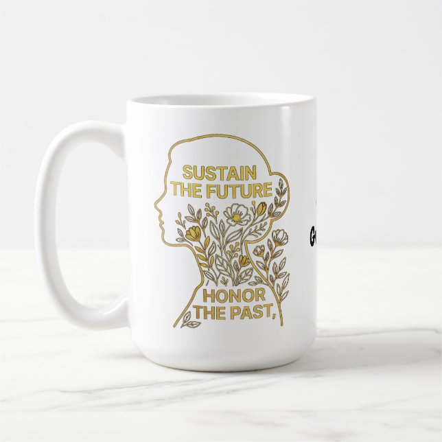 Caneca De Café Women's History Month Eco-Feminist Sustain Future (Esquerda)
