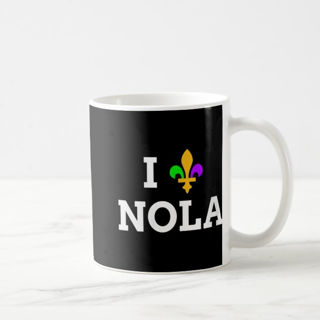 Caneca De Café Womens I Love New Orleans Fleur De Lis Heart Souve (Direita)