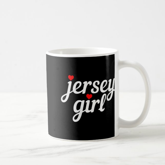 Caneca De Café Womens Jersey Girl New Jersey Heart Funny Cute New (Direita)