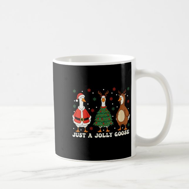 Caneca De Café Womens Merry Goosemas Christmas Just A Jolly Goose (Direita)
