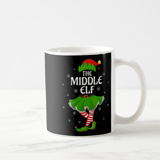 Caneca De Café Womens Middle Elf Christmas Family Girls Women Elf (Direita)