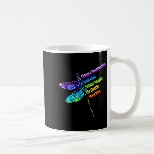Caneca De Café Womens Motivational Insration Gift Dragonfly  (Direita)