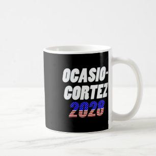 Caneca De Café Womens Ocasio-cortez 2028 - Aoc Para O Presidente 