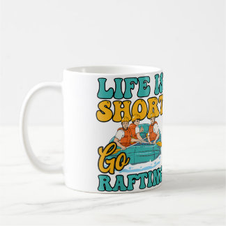 Caneca De Café Womens Short Life Go Rafting Design Rafting