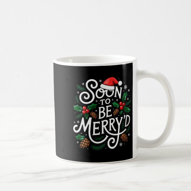Caneca De Café Womens Soon To Be Merry'd Christmas Engaged Fiance (Direita)