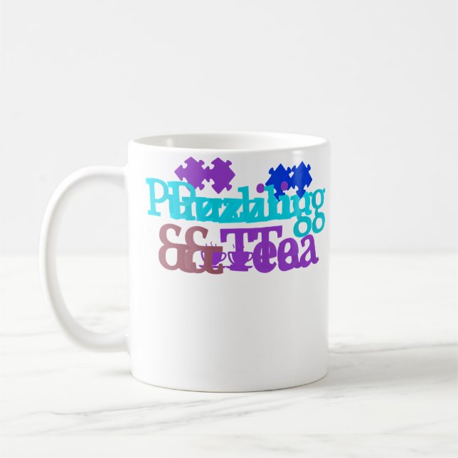 Caneca De Café Womens Tea And Puzzling Jigsaw Puzzle Master (Esquerda)