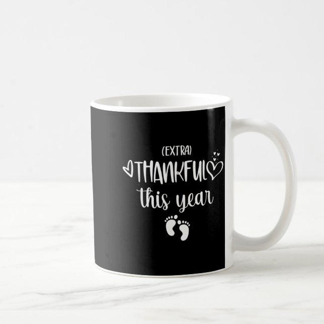 Caneca De Café Womens Very Thankful This Year Happy Pregnancy Ann (Direita)