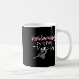 Caneca De Café Womens Womens Kickboxing Is My Therapy , Kickboxin