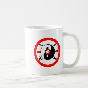 Caneca De Café Womens Yin Yang Tai Chi Artes Marciais Espada E Fi
