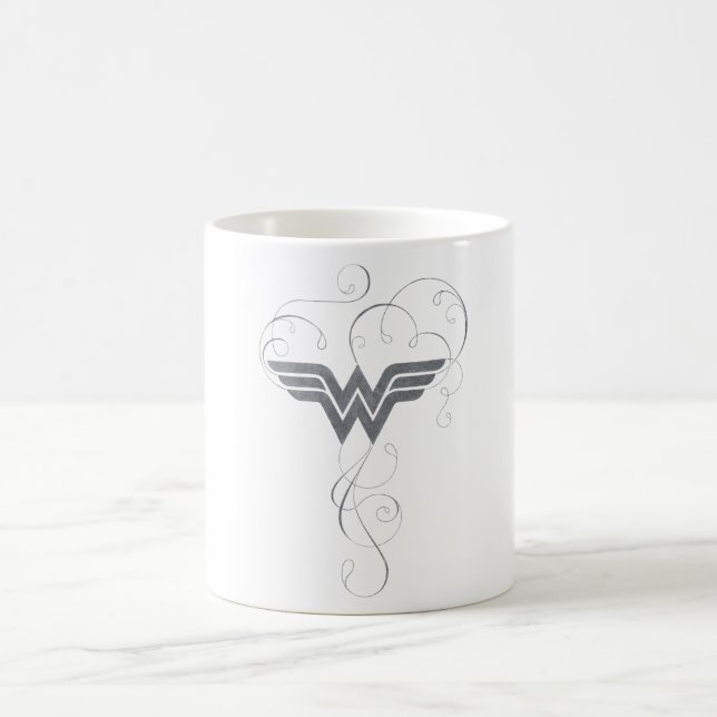 Caneca De Café Wonder Woman | Beauty Bliss Logo (Centro)