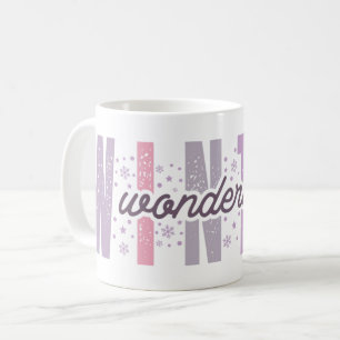 Caneca De Café Wonderland de inverno - Tipografia Festiva