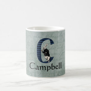 Caneca De Café Wonderland White Rabbit - Letra C