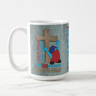Caneca De Café Wood Cross Porque Você Importa Gospel T-Shirt