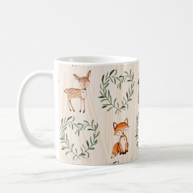 Caneca De Café Woodland Baby Forest Animal (Esquerda)