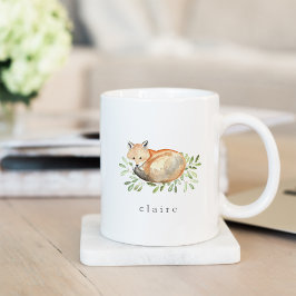 Caneca De Café Woodland Fox Personalizada