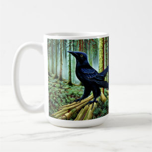 Caneca De Café Woodland Rustic Black Raven