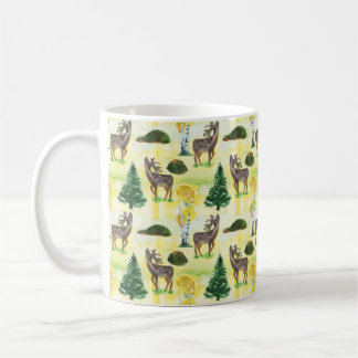 Caneca De Café Woodland veer Watercolor