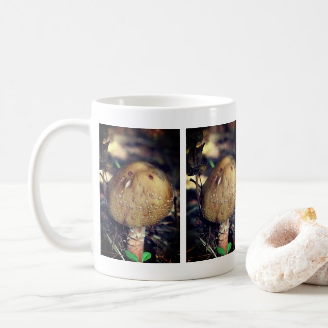Caneca De Café Woodland Wild Mushroom Nature (Com Donut)
