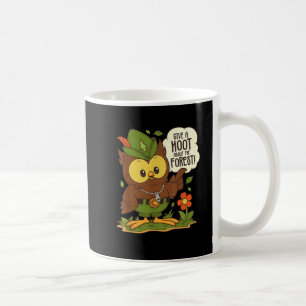 Caneca De Café Woodsy Owl dá uma queca sobre o dia do porto flore