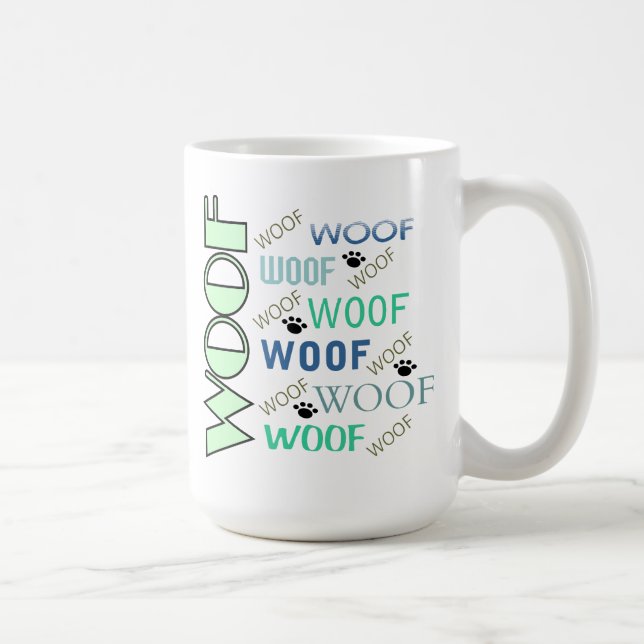 Caneca De Café WOOF e WOOF com canas (Direita)