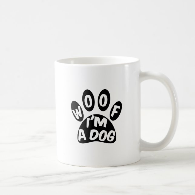 Caneca De Café Woof I'm A Dog (Direita)