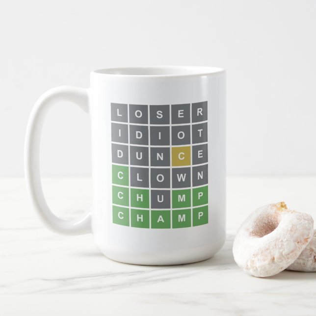 Caneca De Café Word Quebra-cabeça Mug (Com Donut)