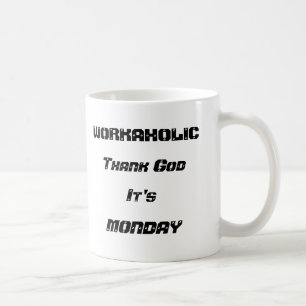 Caneca De Café Workaholic White Classic Mug de 11 oz