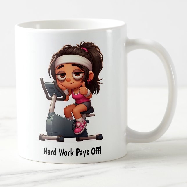 Caneca De Café Workout de Bike de Exercício Personalizável (Criador carregado)