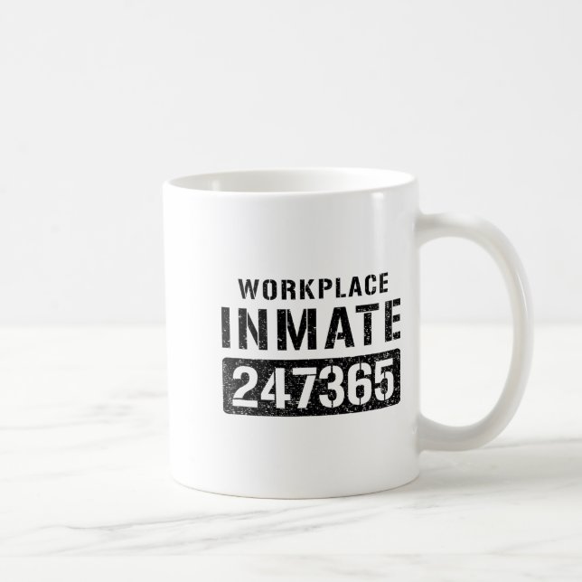Caneca De Café Workplace Worker Prisoner Inmate Halloween Costume (Direita)