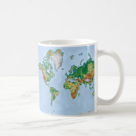 Caneca De Café World Map Mug