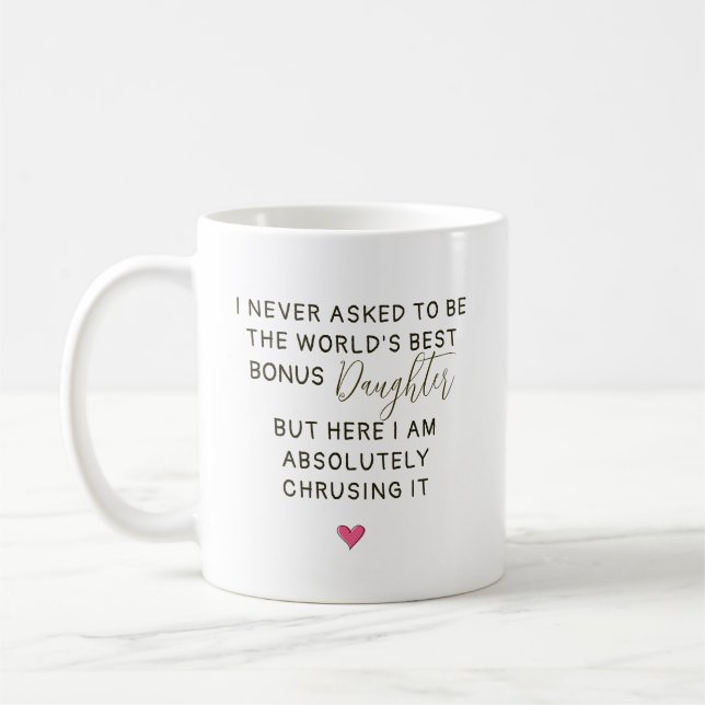 Caneca De Café World’s Best Bonus Daughter Quote (Esquerda)