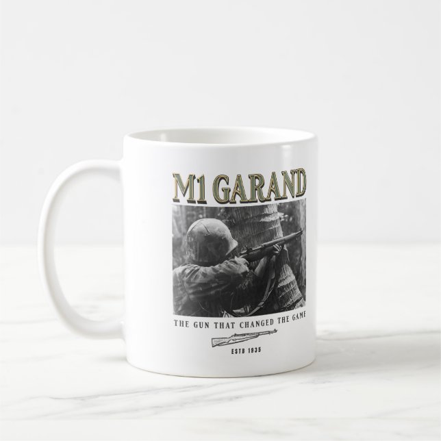 Caneca De Café World War 2 Weapon M1 Garand Rifle (Esquerda)
