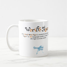Caneca De Café World Word Tiger Mug