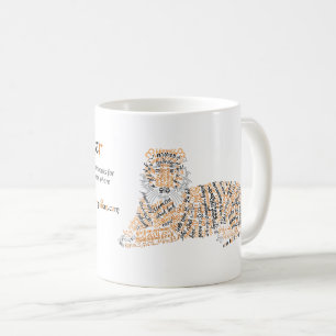 Caneca De Café World Word Tiger Mug
